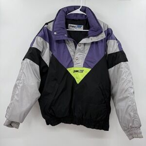 Vintage downhill racer ski anorak jacket coat nylon polyester size large